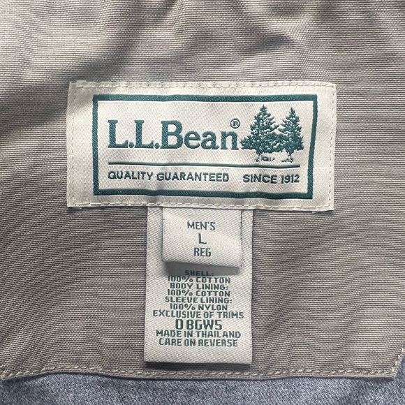 Vtg. LL Bean Men's Original Field Coat Barn Chore Canvas Brown, Cotton Lined Lg - Picture 4 of 14
